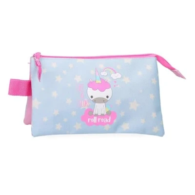 Image de ROLL ROAD I am unicorn, trousse de toilette pour enfants, en polyester, plusieurs compartiments, poches.