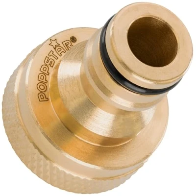 Image de Poppstar Raccord de Robinet 3/4 Pouce Filetage Intérieur et Automatique pour Tuyau d’Arrosage (Compatible avec système Gardena)
