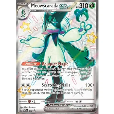 Image de Cartes Pokémon géantes GX, VMAX, EX, Vstar ou V (Meowscarada EX)