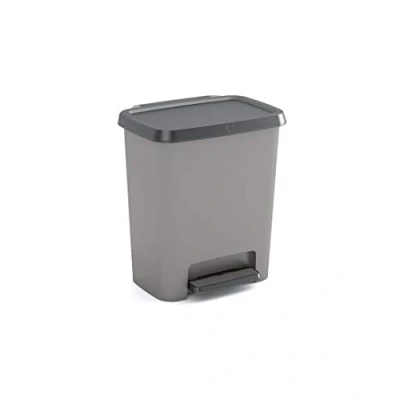 Image de Kis Poubelle compacte avec pinces de porte Gris 38 x 28 43 cm 25 l