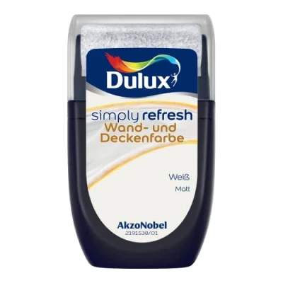 Image de Dulux Simply Refresh Peinture murale et plafond Blanc Tester 30 ml