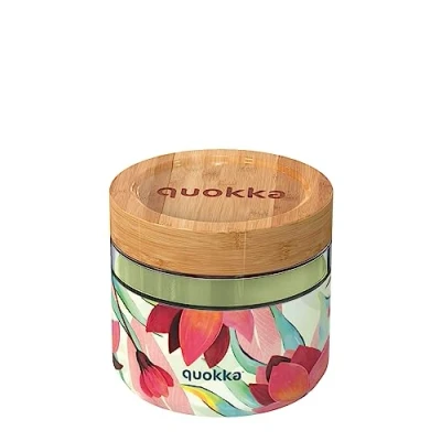 Image de Quokka DELI SPRING CONTENANT ALIMENTAIRE EN VERRE AVEC COUVERCLE SILICONE 820 ML
