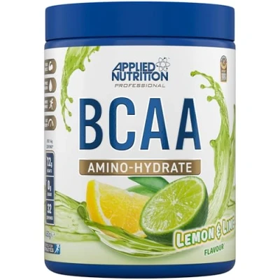 Image de Applied Nutrition Amino Hydrate BCAA en Poudre, Complément d&#039;Acides Aminés à Chaîne Ramifiée, Poudre Essentiels, Boisson Énergétique (450g, Lemon &amp; Lime)
