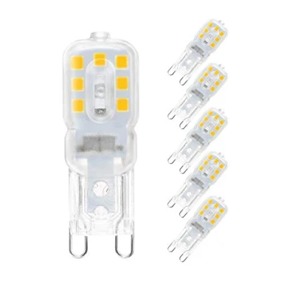 Image de ZFQ Ampoule LED G9 Lampe Dimmable, Blanc Chaud 3000K, 3W (30W Ampoules Halogène Équivalent), AC 220 240V, Angle du faisceau 360, Lot de 5