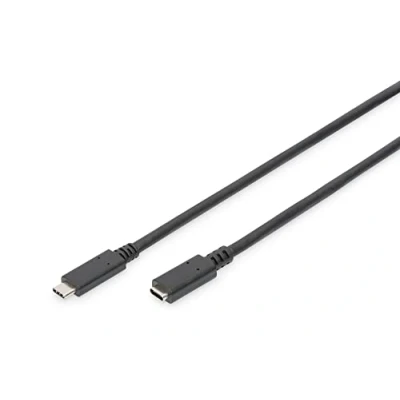Image de DIGITUS câble d&#039;extension USB 2.0 m C (mâle) à (femelle) 480 Mbit/s de type noir