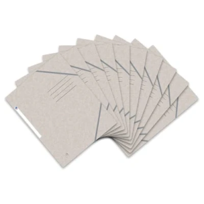 Image de Oxford Top File + Lot de 10 chemises à élastiques A4 en carton extra résistant Beige