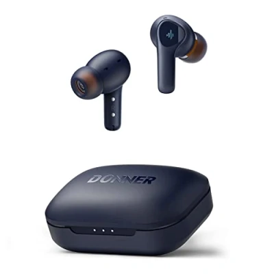 Image de Donner Casque Bluetooth, Écouteur Sport Réduction de Bruit Multimode, Graves Musclés, 4 Micros, 36H Autonomie, Charge sans Fil, APP Son Personnalisé, Mode Gaming, Bleu