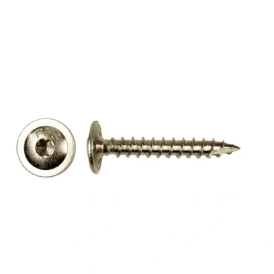 Image de Lot de 50 vis à bois Tête plate A2 en acier inoxydable Ø 8 mm x 40 Tx (T40) filetage partiel dia 22 VE pièces + embout gratuit
