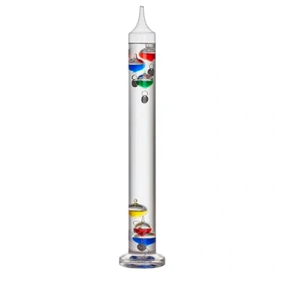 Image de TFA Dostmann Thermomètre analogique en verre Galileo Galilei 18.1018 à liquide 28 cm Mesure de la température intérieure Facile lire Décoration 18 26C Coloré
