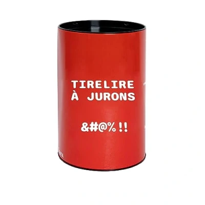 Image de FISURA Tirelire Originale avec Message à jurons. Grande pour Adultes en Acier. Fer Blanc Offrir. Dimensions : 13 x 20 cm