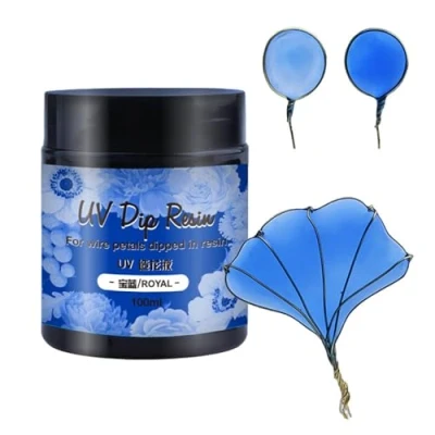 Image de MDHQ Colle en résine UV DIP pour pétales de fleurs Transparent Liquide la fabrication bijoux débutants