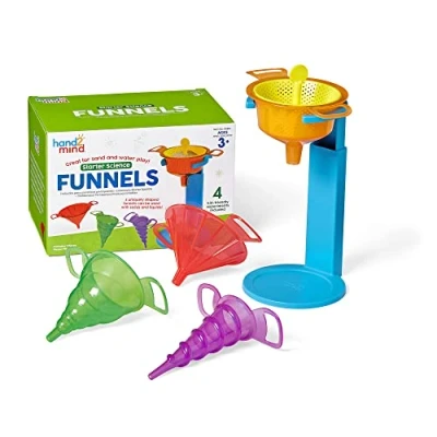Image de Learning Resources Entonnoirs Starter Science, matériel de laboratoire scientifique, jouets table jeux d’eau, jeu sensoriel, kits scientifiques éducatifs, kit chimie pour enfants 3+