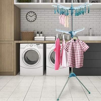 Image de Hyfive Sèche linge pliable pour intérieur ou extérieur 2 niveaux