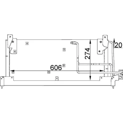 Image de MAHLE ORIGINAL AC 223 000S Condenseur De Clim sans déshydrateur, avec bague d&#039;étanchéité 10 7,65 606 OPEL: Corsa B 3/5 portes, Tigra Coupe