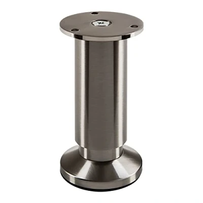Image de SOTECH Pied de meuble TERRA hauteur 120 mm aspect inox brossé table réglable en jusqu&#039;à max. 15 mm, charge 250 kg