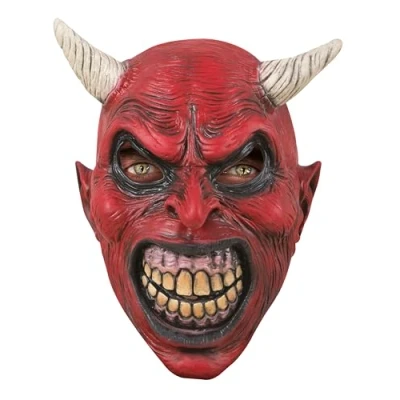 Image de P&#039;tit Clown Masque intégral en latex pour adulte, parfait Halloween (Diable)