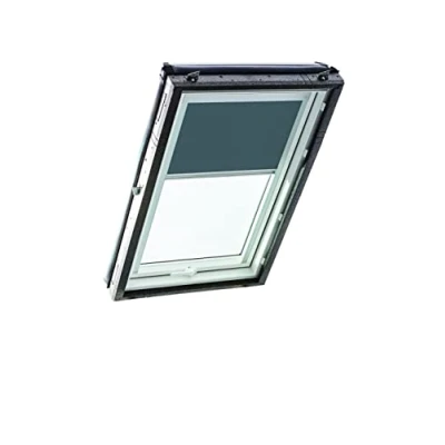 Image de Store d&#039;obscurcissement Roto ZRV Occultation Presque Totale Rail de Guidage Argent pour Les Fenêtres Toit la série Designo R4/R7 et Classic 43/73 avec Taille 054/118 05/11 Gris Foncé