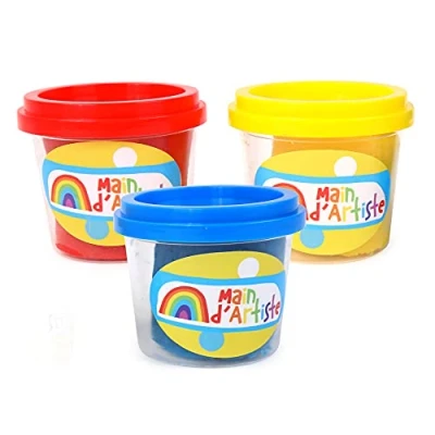 Image de MAIN D&#039;ARTISTE Pack de 3 Pots Pâte À Modeler Loisir Créatif 030862 Multicolore 85 GR Jouet Enfant Modelage Créativité Activités Manuelles DIY Partir 2 Ans