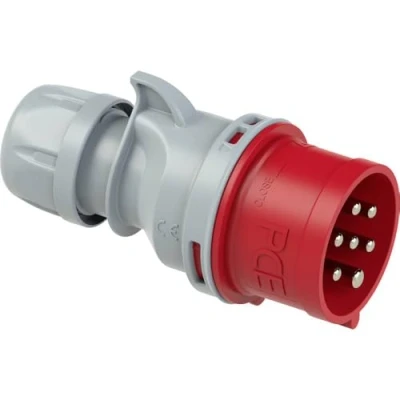 Image de Connecteur mâle CEE 16 A 7 pôles PCE Shark 017 6v 400 V rouge, gris 1 pc(s)