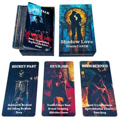 Image de BAIYOOBAI Shadow Love Oracle, Relationships Oracle Cards, Messages Perspective Auto Réflexion Cards Deck pour Débutant