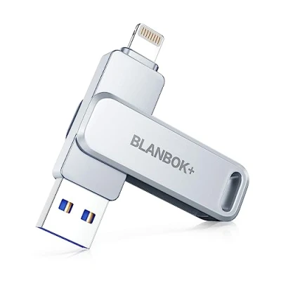 Image de BLANBOK+ Certifié Apple MFI Clé USB 256Go pour iPhone, Photostick Omni Lighting, C Stockage Externe, Compatible avec iPhone,iPad Mac Type et PC
