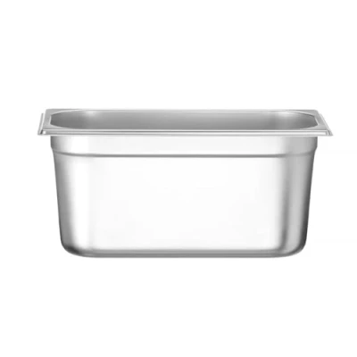 Image de HENDI Bac Gastronorme, GN 1/3, résistance thermique 40 C à 300 C, utilisable dans des fours convection, réfrigérateurs, bain maries, chafing dishes, 5.7L, 325x176x(H)150mm, inox