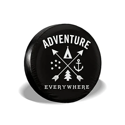 Image de Aventure Partout Housse Pneu De Rechange Antipoussière Roue Secours Premium Couverture Universelle pour Auto Remorque Voiture Trailerrv 16Inch