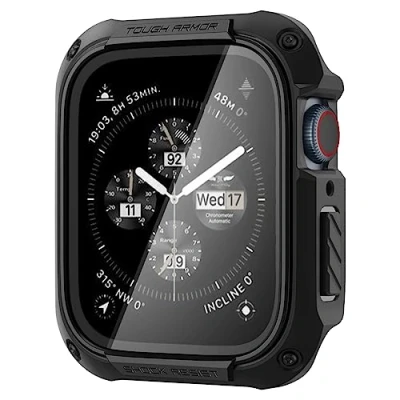 Image de Spigen Tough Armor 360 Coque avec Protection Ecran Intégré Compatible Apple Watch Série 9 8 7 41mm Noir