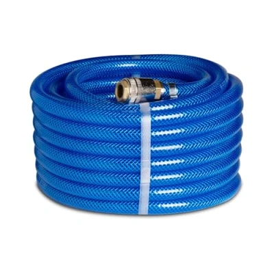 Image de FITT AIR HOSE 6mm 10 m Kit Tuyau pour le passage de l’air comprimé, prêt à l’emploi, avec des raccords universels, Bleu