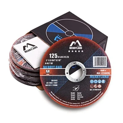Image de Merryland Disque à Tronçonner 125 Métal Acier Fer, X 1,0 mm de Coupe 25 Pièces, Découper pour Meuleuse d&#039;Angle, Expert line E11081042