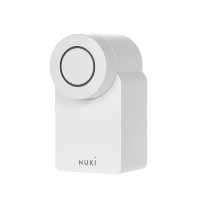 Image de Nuki Smart Lock (4ème génération), Serrure de Porte Intelligente avec Mat pour Un accès sans clé conversion, électronique Qui transforme Le Smartphone en clé, Blanc, 221002