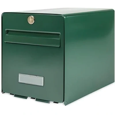 Image de BURG WÄCHTER Boîte aux Lettres Agréée La Poste, 1 Porte, 501 VE FAVOR, Vert, en Acier Galvanisé, Avec Porte à Ouverture Totale et Stop Courrier (Porte bloquée 120)