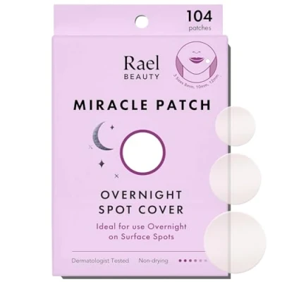 Image de Rael Patch Anti Bouton de Nuit Pour Visage, Acne, Pimple Patches, Skincare Coreen, Hydrocolloïdes, Adhésif Renforcé, 3 Tailles (104 Patchs)