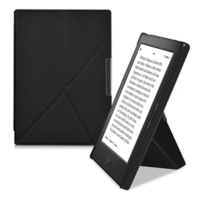 Image de kwmobile Étui Compatible avec Kobo Aura H2O Edition 1 Coque à Rabat magnétique Tablette eReader Similicuir Noir