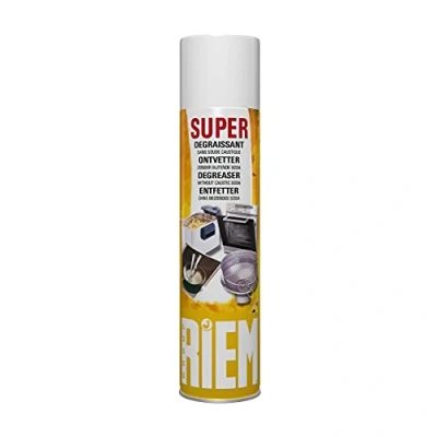 Image de RIEM Super Dégraissant 400 Ml Spray Nettoyant Et Pour Fours (à Micro Ondes), Plaques De Cuisson, Friteuses, Barbecues Nettoie Dissout Les Graisses Ne Coule Pas, Taille unique.