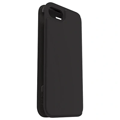 Image de Coque Apple iPhone SE (2022) Similicuir OtterBox portefeuille Étui téléphone Noir Shockproof