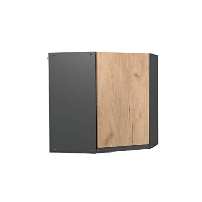 Image de Vicco elément Haut de Cuisine R Line, Chêne Force doré/Anthracite, 57 cm J Shape