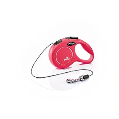 Image de Flexi Laisse pour Chien New Classic Corde Rouge