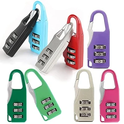 Image de 9 Pièces Mini Cadenas à Combinaison,Cadenas Code 3 Chiffres, Réinitialisables Petit Code,Cadenas Chiffres de Bagages,Code Verrouillage des Bagages, pour Bagages,Sac Dos