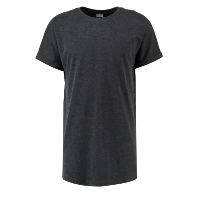Image de Urban Classics LONG Shaped Turnup Tshirt basique charcoal, Homme, Taille: Large, Charcoal