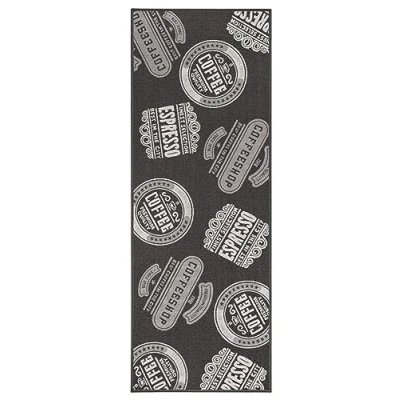 Image de andiamo Tapis de Cuisine Coffeeshop, antidérapant, Lavable, résistant, avec Base en Caoutchouc, Design café, différentes Tailles, Taille:67 x 180 cm 290739, Anthracite