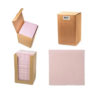Image de Alvotex Chic Airlaid Lot de 100 Serviettes Table à Coctail, 1/4 pliées, Aspect Tissu, jetables, qualité supérieure, Rose, 20 x cm