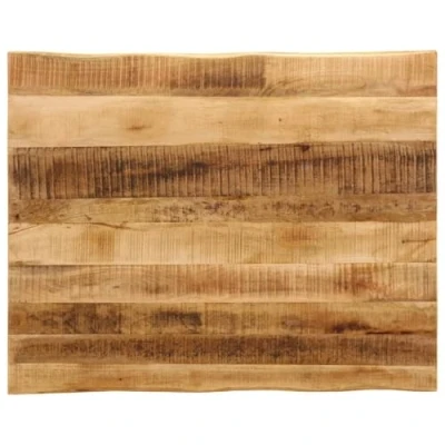Image de vidaXL dessus de table bord vivant 90x80x3,8 cm bois manguier brut, en bois, d&#039;appoint, à vif