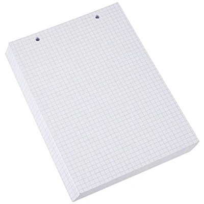 Image de Exacompta Réf. 10608E Paquet de 100 fiches bristol quadrillées 5x5 perforées sous film compatibles avec imprimante jet d&#039;encre, laser et photocopieur format 148 x 210 mm blanc