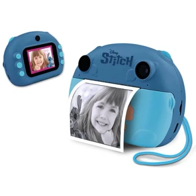 Image de Lisciani Disney Stitch Appareil Photo instantané Capture, Impression et Partage pour Enfants de 6 Mois Plus Fonction Selfie vidéo Comprend 3 Rouleaux 180 Photos, Sangle Chargeur.