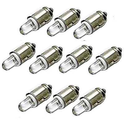 Image de LED Mafia Lot de 10 ampoules BA7S 12 V Blanc, bleu, rouge, vert, jaune Éclairage halogène compteur vitesse d&#039;instrument tableau bord (rouge)