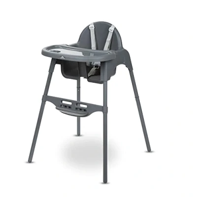 Image de Bebeconfort Meely, Chaise Haute Bébé Évolutive 2 en 1, 6 Mois 3 Ans (max. 15 kg), Légère (3,3 Portable, Nettoyage Facile, Harnais de Sécurité 5 Points, Dark Grey