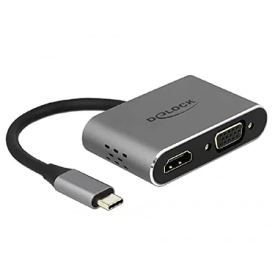 Image de DeLOCK 64074 hub &amp; concentrateur USB 3.2 Gen 1 (3.1 1) Type C Gris