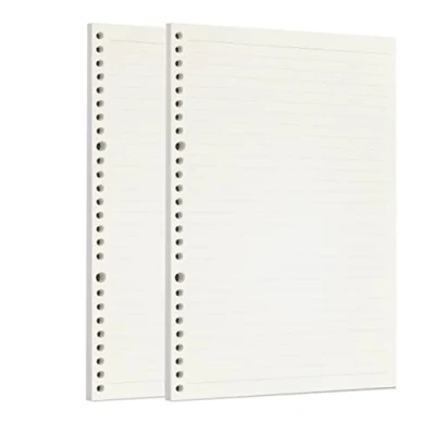 Image de Zelten Recharge de papier perforé pour reliure à 6 trous Journal intime rechargeable (B5/26 Hole, Lined)