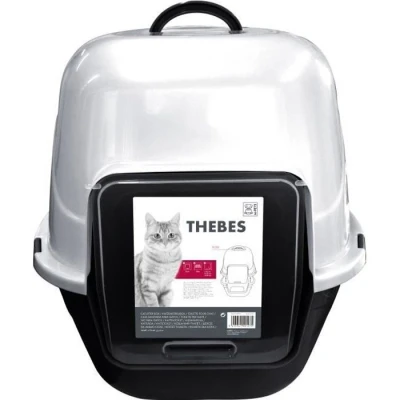 Image de MPETS 20100801 Thebes Toilette pour Chat Noir/Blanc